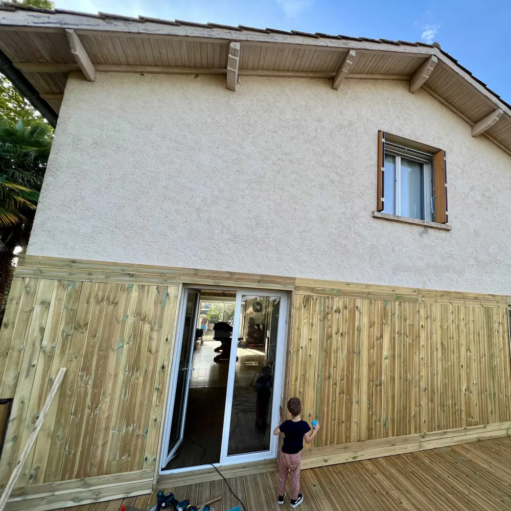 Pose de terrasse en bois